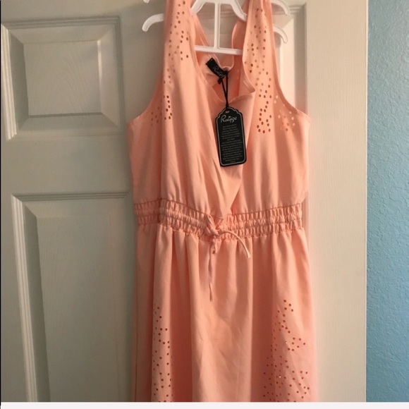 Ruiyige Dresses & Skirts - RUIYIGE light orange cool summer dress NWT